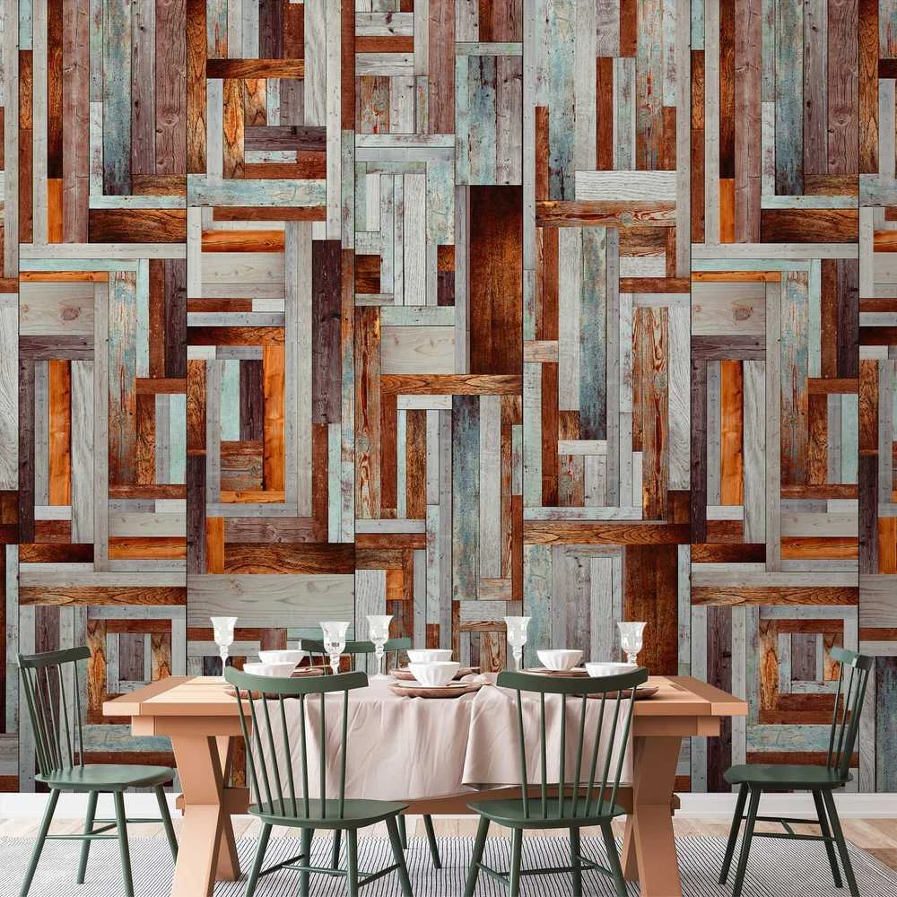 Artgeist Tapetas - Labyrinth of wooden planks