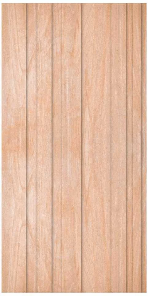 Artgeist Tapetas - Light Wood - Vertical panels in a warm beige shade.