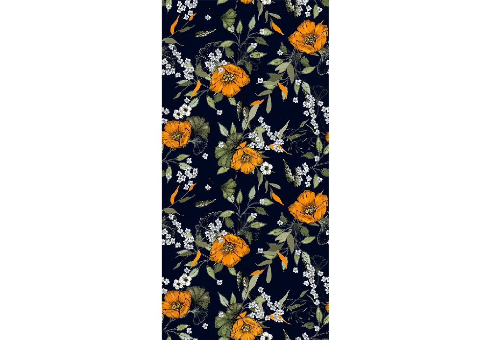 Artgeist Tapetas - Oranžinis Bloom
