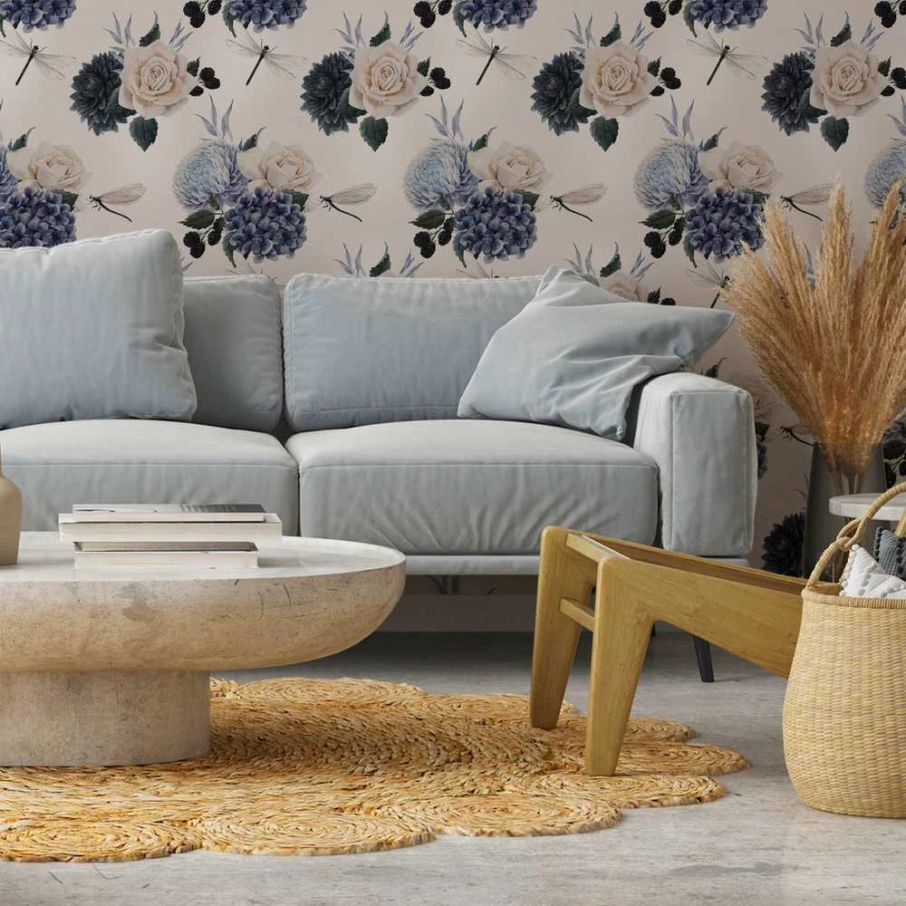 Artgeist Tapetas - Roses and Hydrangeas