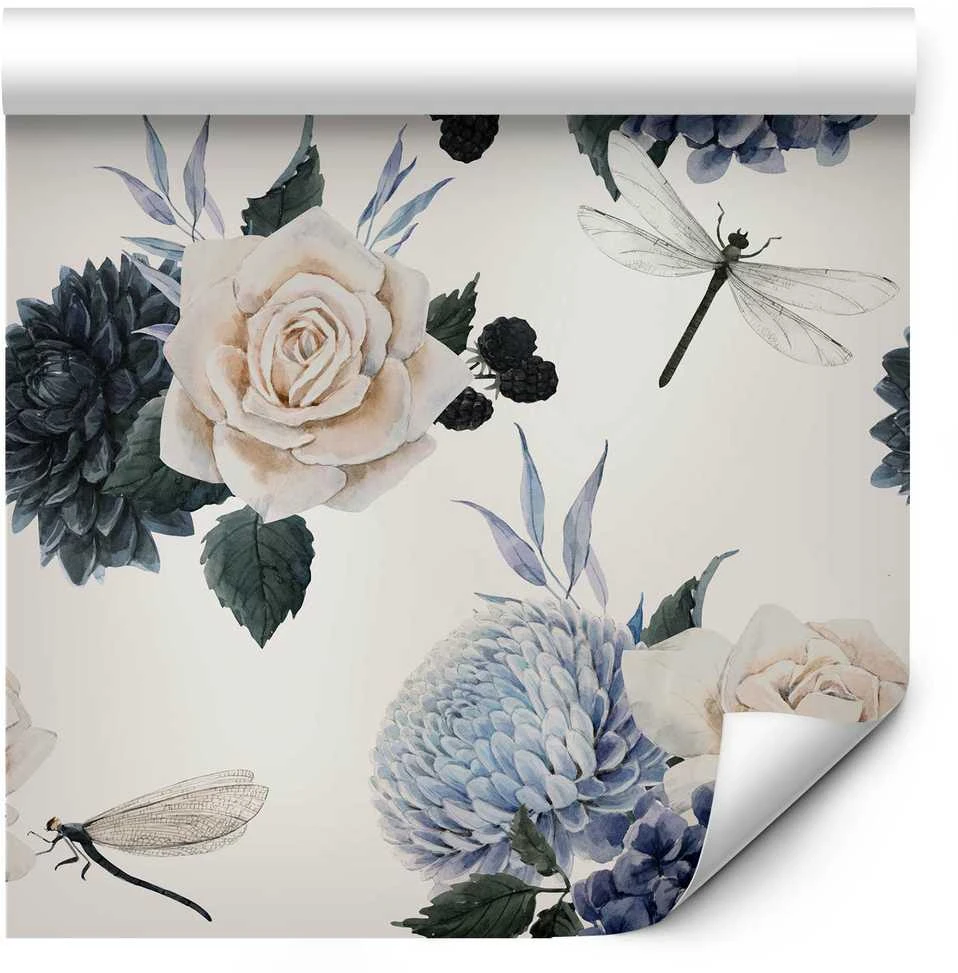 Artgeist Tapetas - Roses and Hydrangeas