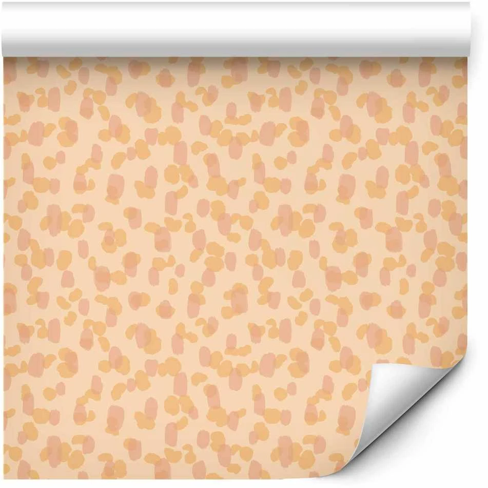 Artgeist Tapetas - Tiny Dots - optimistic pattern in peach colors.