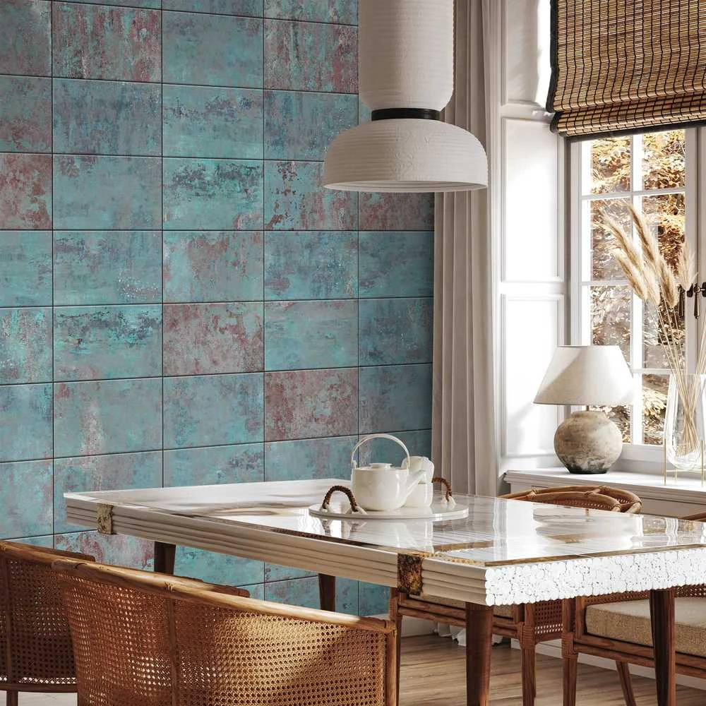 Artgeist Tapetas - Turquoise Concrete