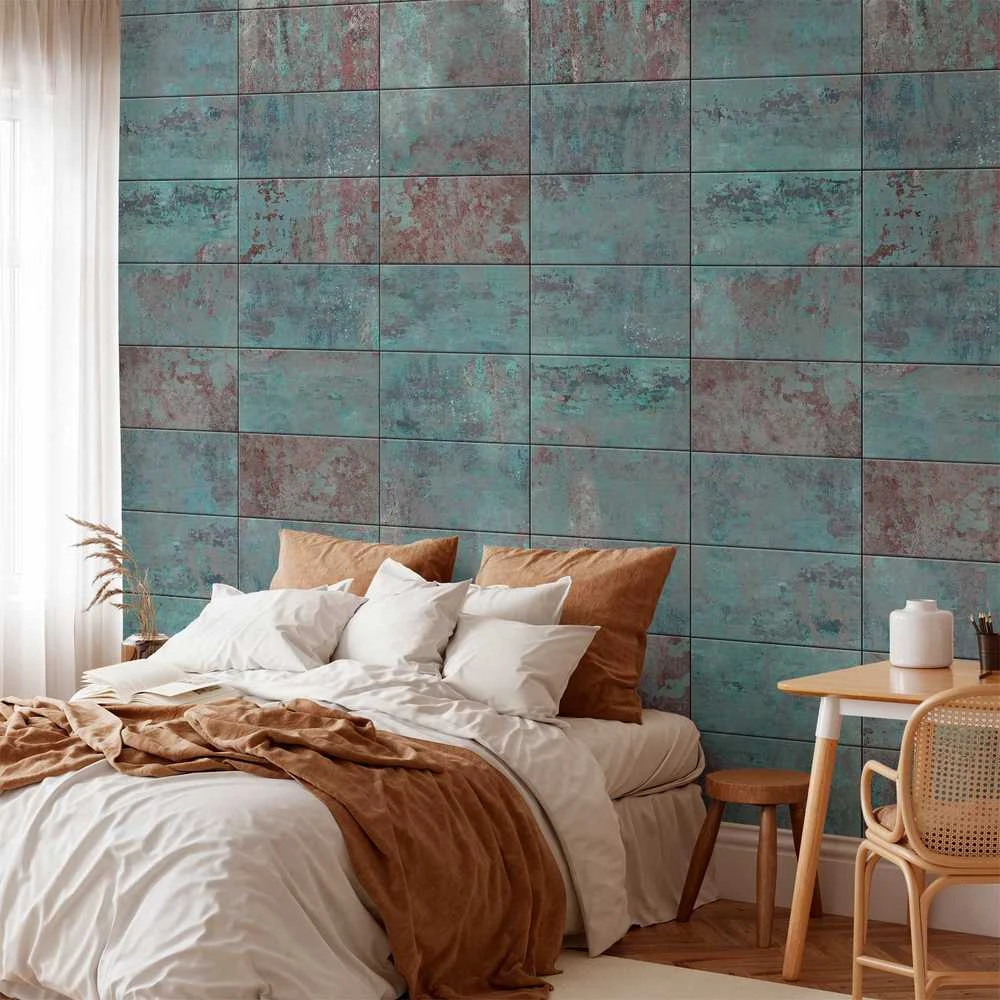 Artgeist Tapetas - Turquoise Concrete