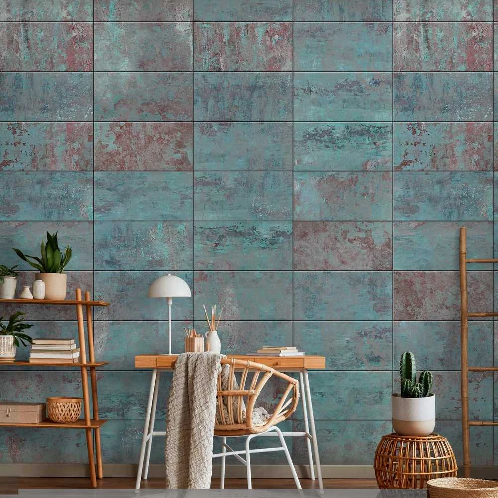 Artgeist Tapetas - Turquoise Concrete