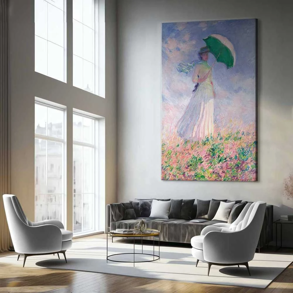 Artgeist XXL paveikslas - Claude Monet – Woman with a Parasol, facing right