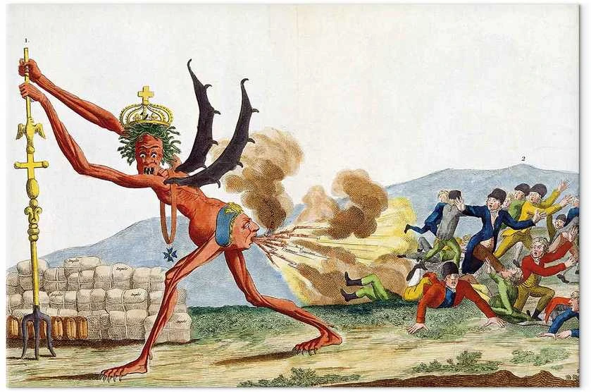 Artgeist XXL paveikslas - Jacques-Louis David – Caricature of the English Government
