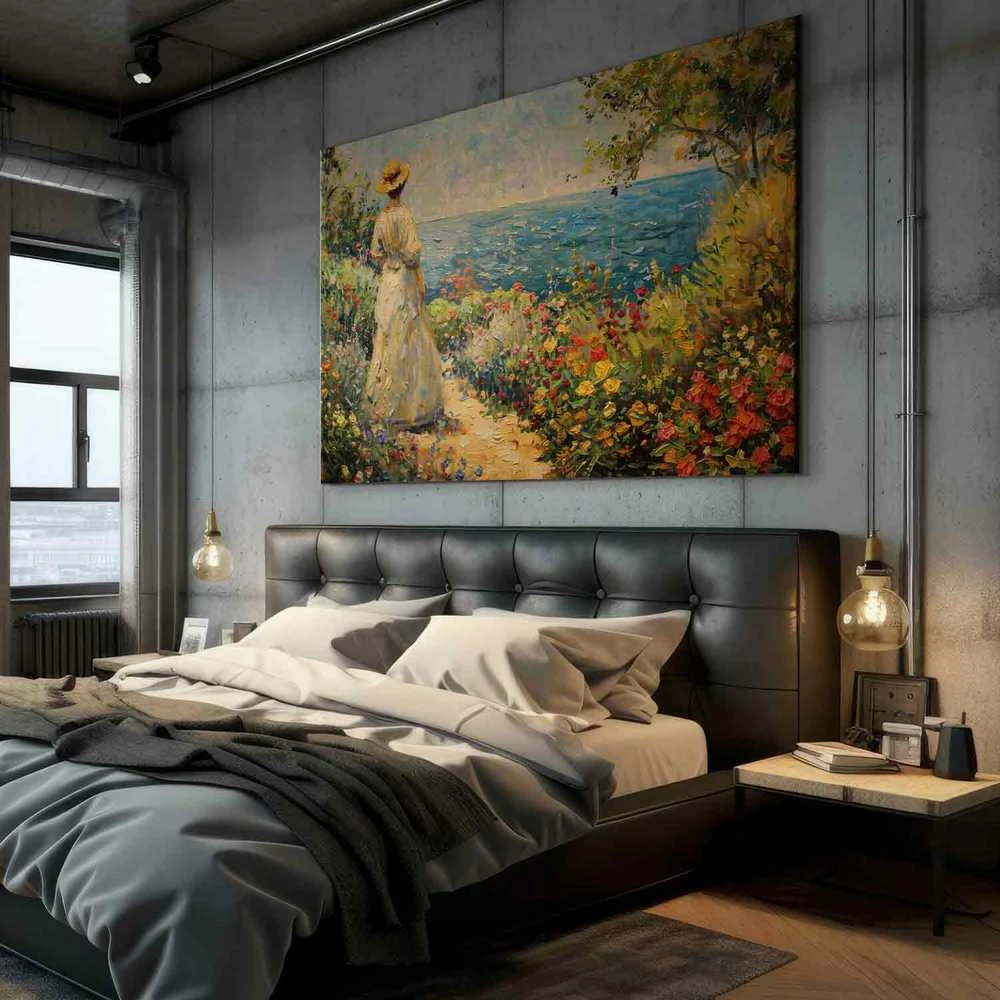 Artgeist XXL paveikslas - Nostalgic impression - a pensive woman contemplating