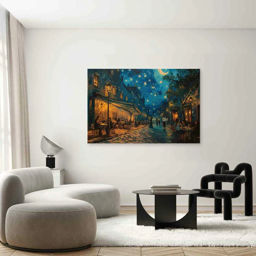 Artgeist XXL paveikslas - Paris street - painting inspired by the style of Vincent van Gogh