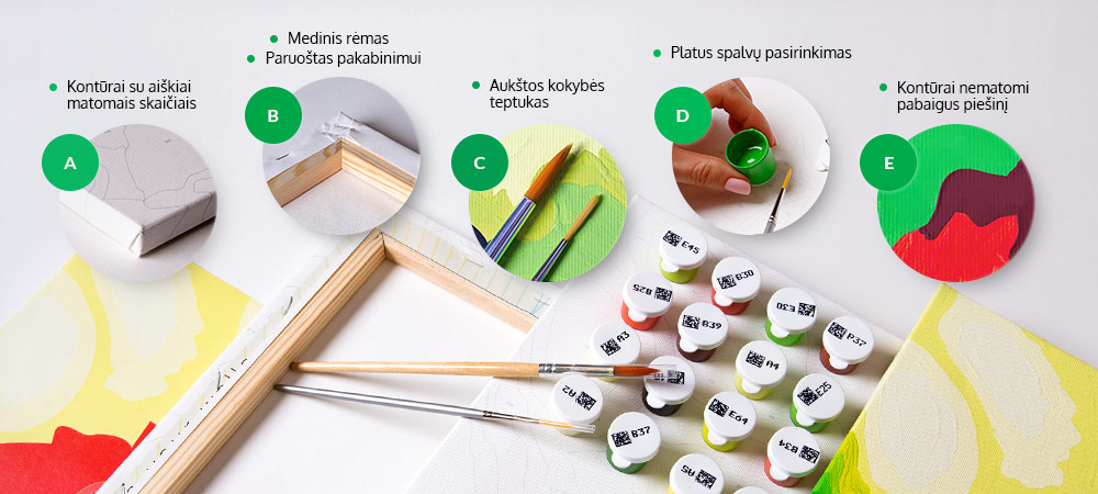 Artgeist Tapybos pagal skaičius rinkinys - Colorful Meadow aprašymas - Prekės nuotrauka