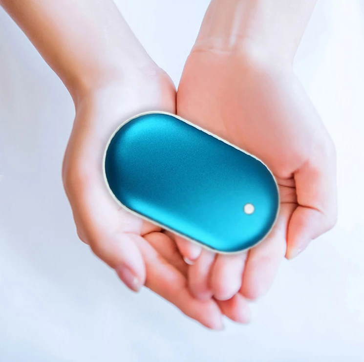 Blue Nešiojamas rankų šildytuvas, Powerbank 10000mAh (Mėlynas)