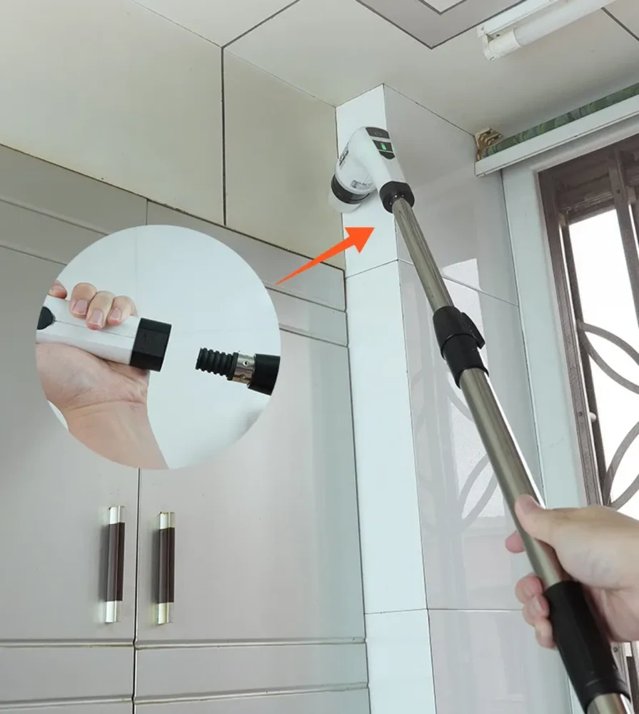 Daugiafunkcis elektrinis valymo šepetys su 9 antgaliais (25W, 400 RPM)