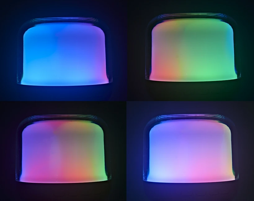 Garso kolonėlė su RGB apšvietimu ir belaidžiu telefono įkrovikliu