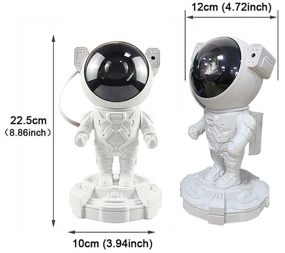 Astronautas baltas žvaigždžių projektorius LED su BLUETOOTH garsiakalbių