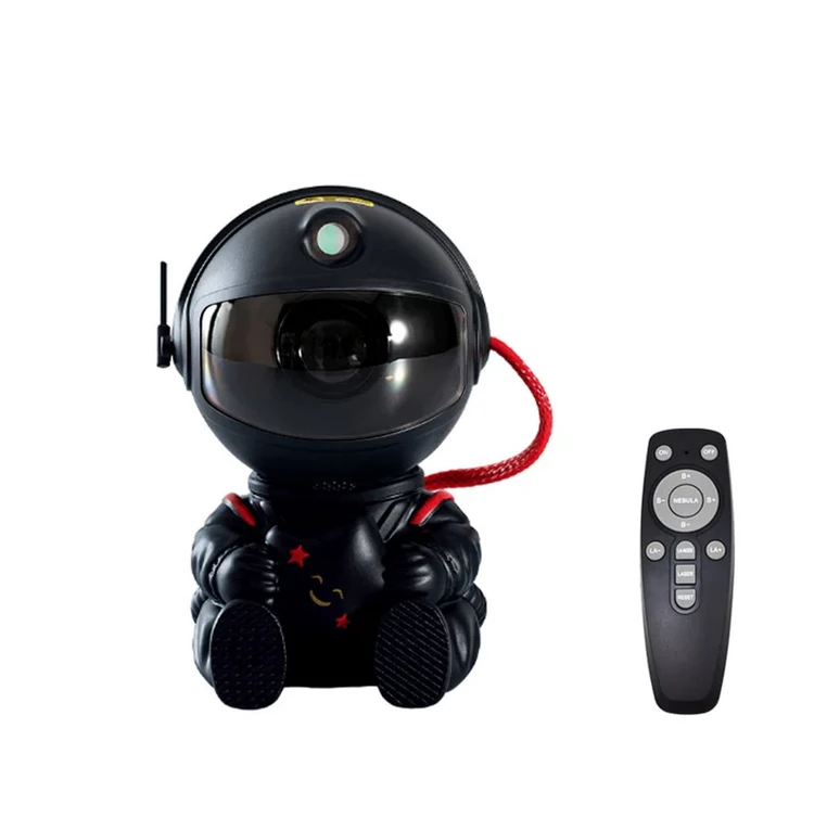 LED galaktikų ir žvaigždžių projektorius Astronautas (juodas)