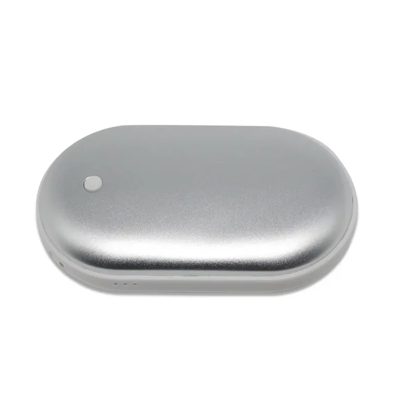 Nešiojamas rankų šildytuvas, Powerbank 10000mAh (Sidabrinis)