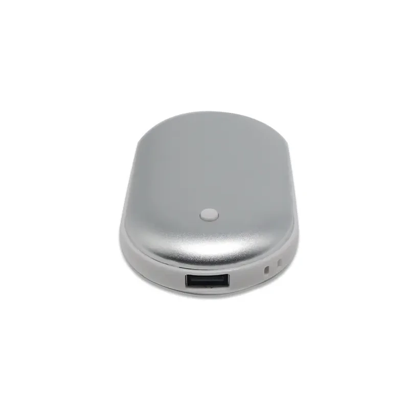 Nešiojamas rankų šildytuvas, Powerbank 10000mAh (Sidabrinis)