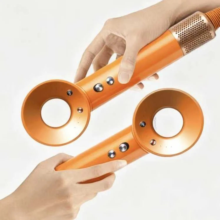 Orange Profesionalus plaukų džiovintuvas su magnetiniais antgaliais (5 vnt.) ir laikiklius, Oranžinis