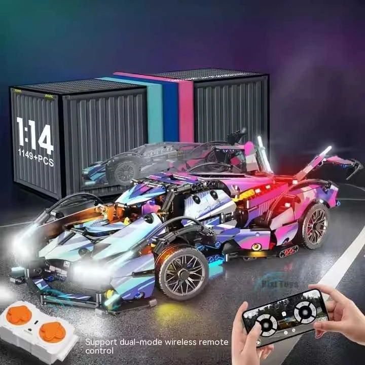 RC Lenktyninis automobilis konstruktorius CYBERPUNK LAM 1:14, 1116 det. valdomas nuotolinio valdymo pultu.