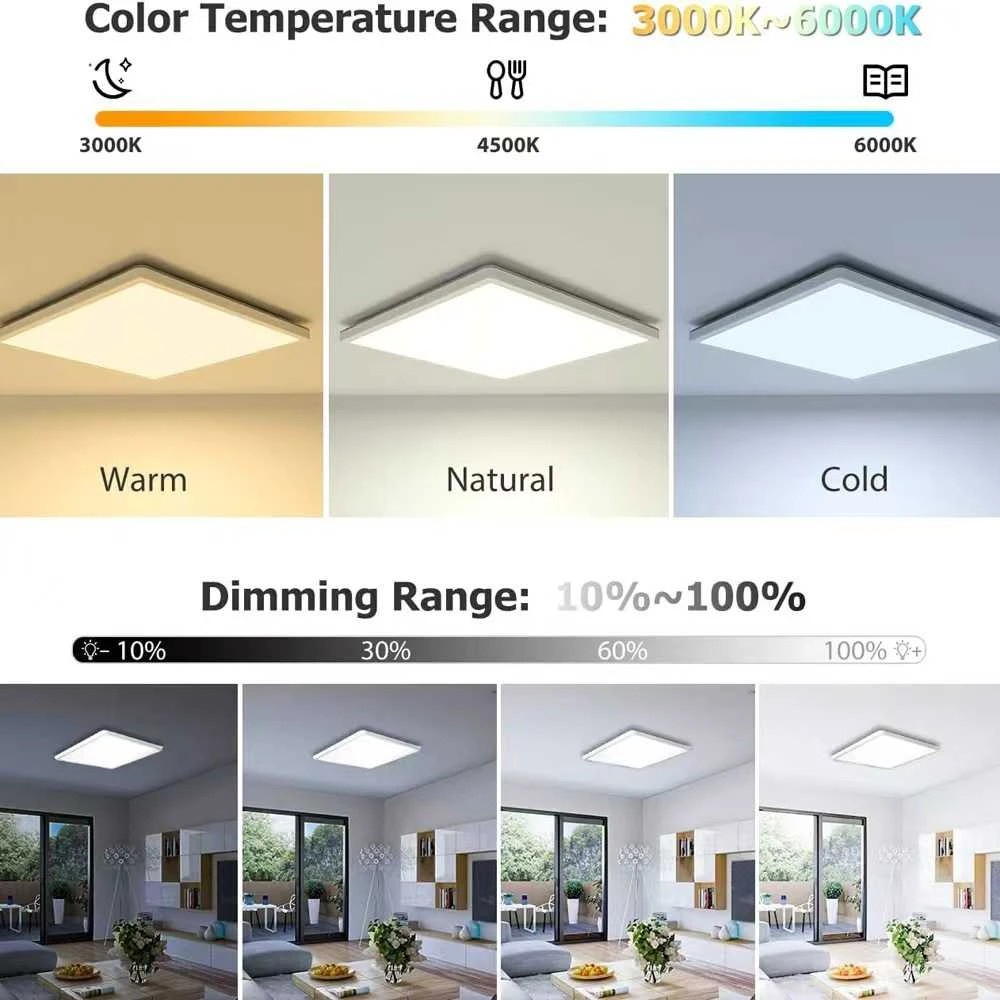 RGB LED kvadratinis lubinis šviestuvas