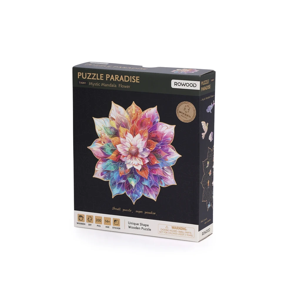 Robotime 3D medinė dėlionė Mystic Mandala Flower