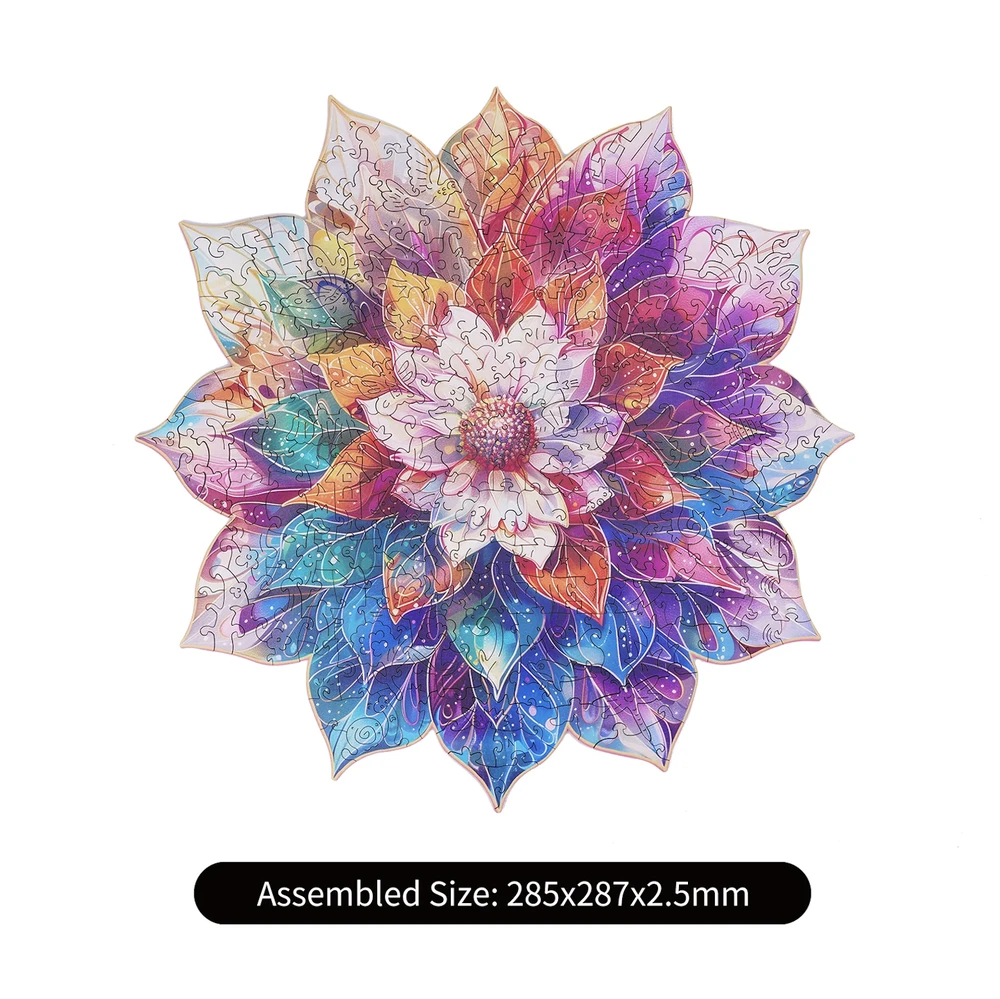 Robotime 3D medinė dėlionė Mystic Mandala Flower