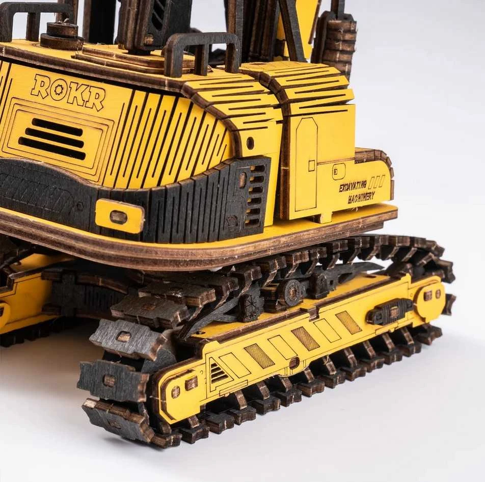 Robotime 3D medinis konstruktorius EKSKAVATORIUS VIKŠRINIS