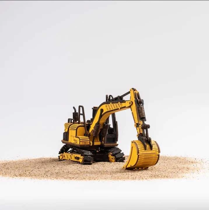 Robotime 3D medinis konstruktorius EKSKAVATORIUS VIKŠRINIS