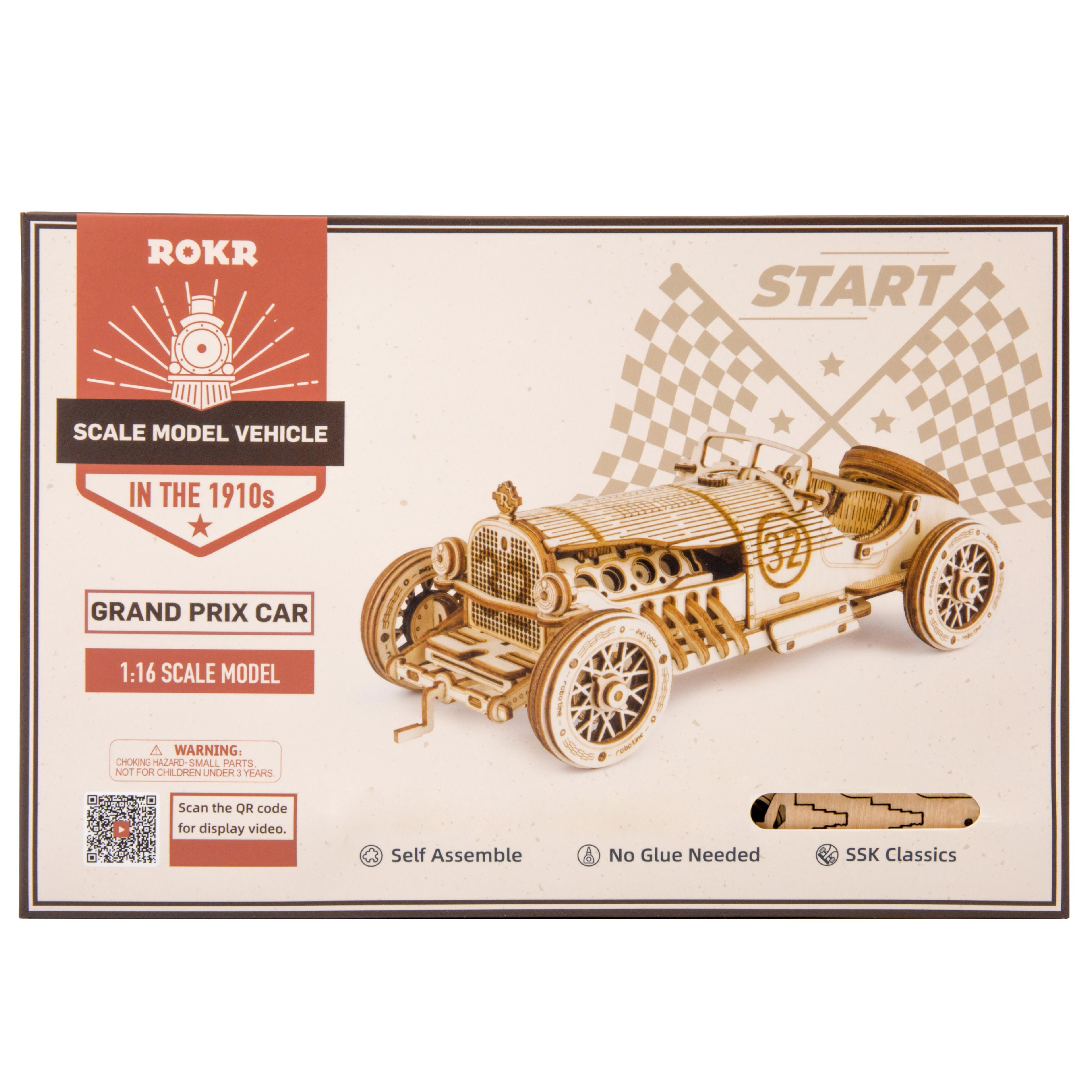 Robotime 3D medinis konstruktorius Grand Prix automobilis