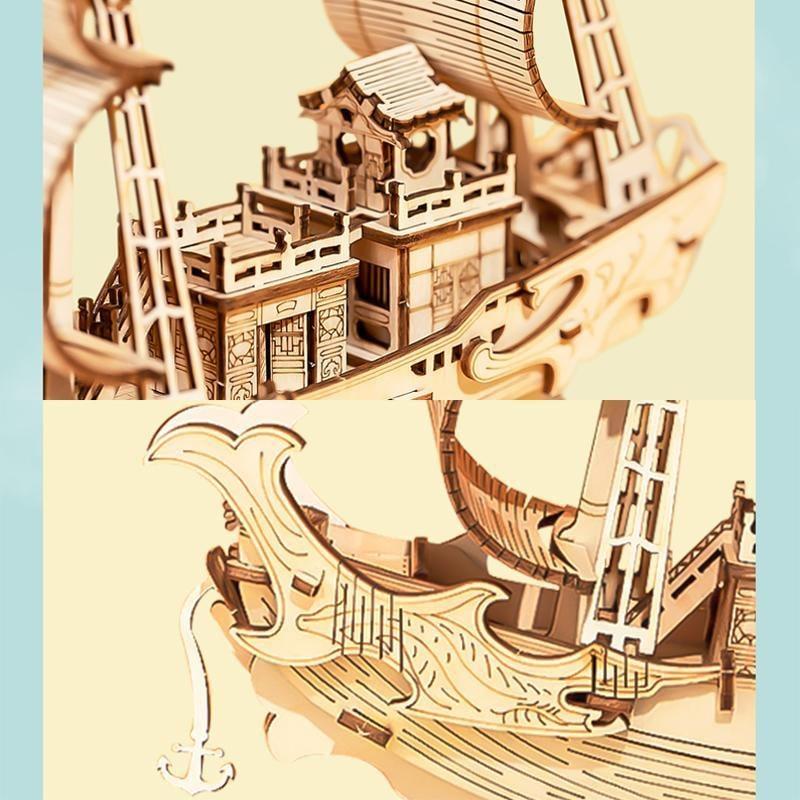 Robotime 3D medinis konstruktorius Japonų diplomatinis laivas