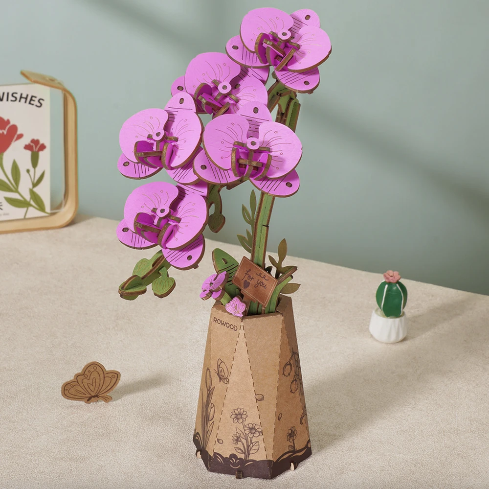 Robotime 3D Medinis konstruktorius Orchidėja