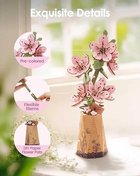 Robotime 3D Medinis konstruktorius Sakura