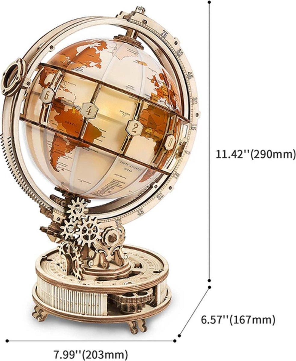 Robotime 3D Medinis konstruktorius Švytintis gaublys