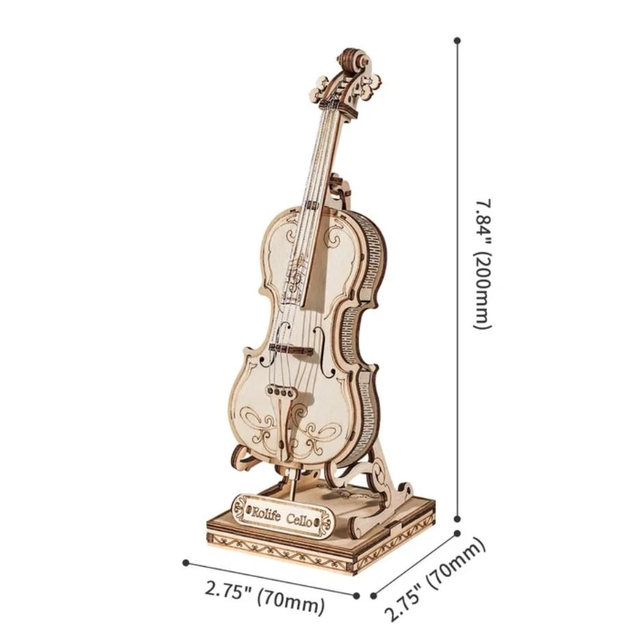Robotime 3D medinis konstruktorius Violončelė