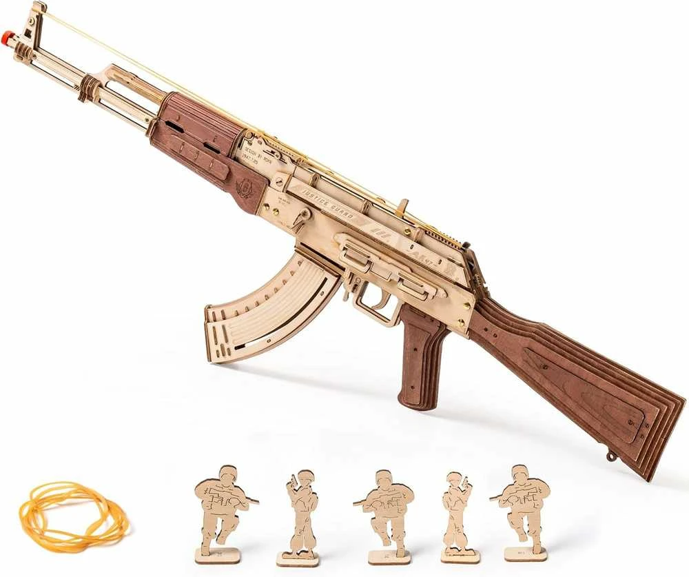 Robotime 3D medinis mechaninis konstruktorius GINKLAS AK-47