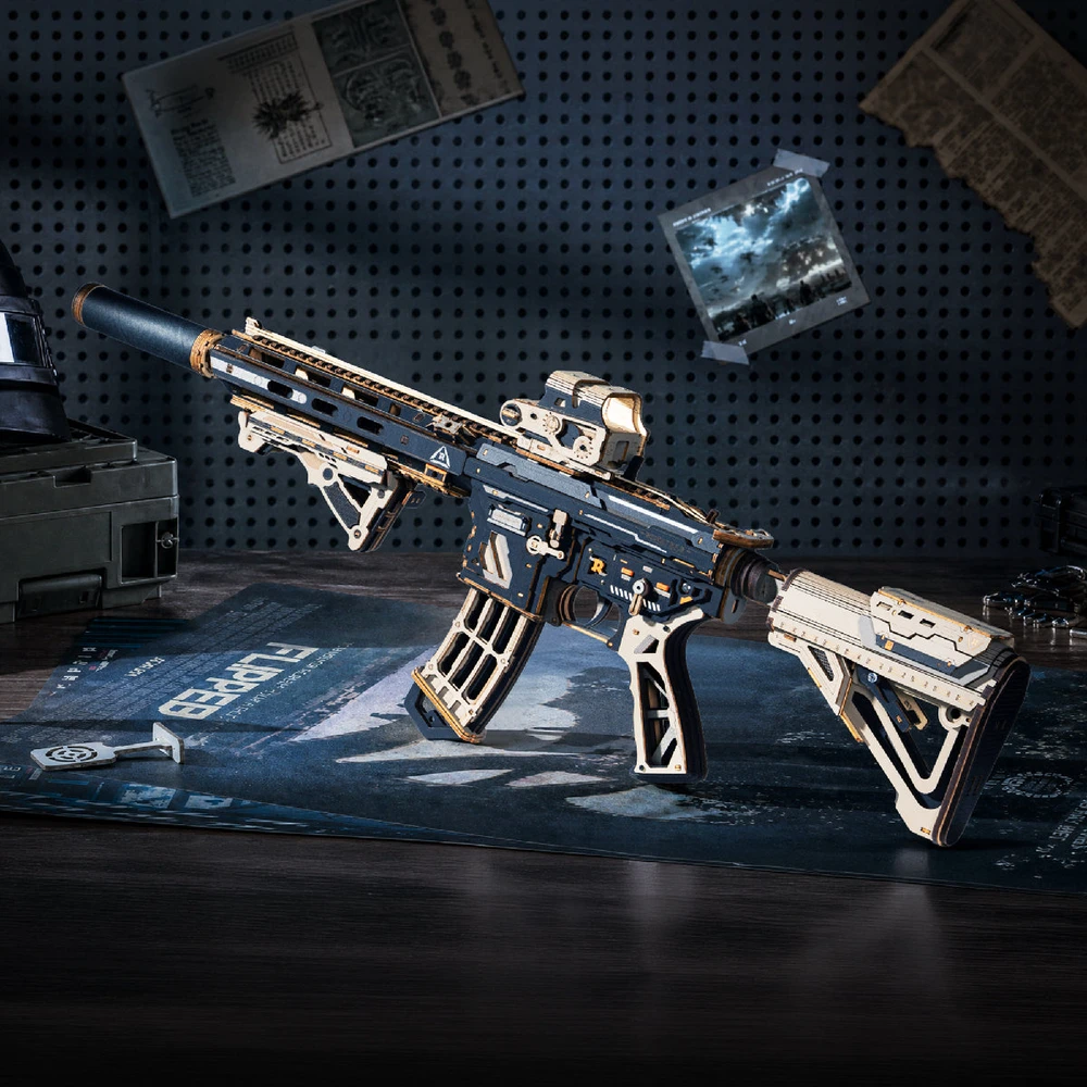 Robotime 3D medinis mechaninis konstruktorius M416 Carbine
