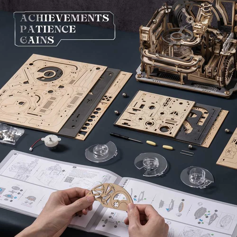 Robotime 3D medinis mechaninis konstruktorius MARBLE SPACEPORT
