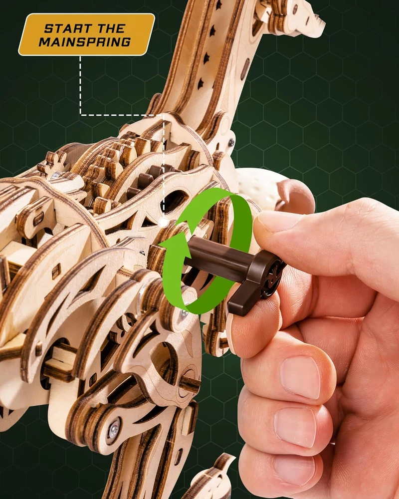 Robotime 3D medinis mechaninis konstruktorius Velociraptor