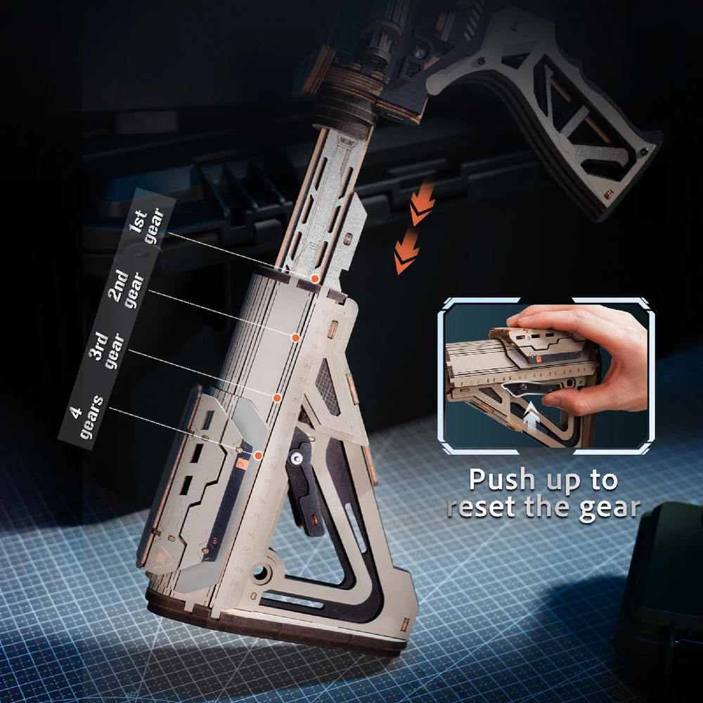 Robotime 3D medinis mechaninis konstruktorius M416 Carbine
