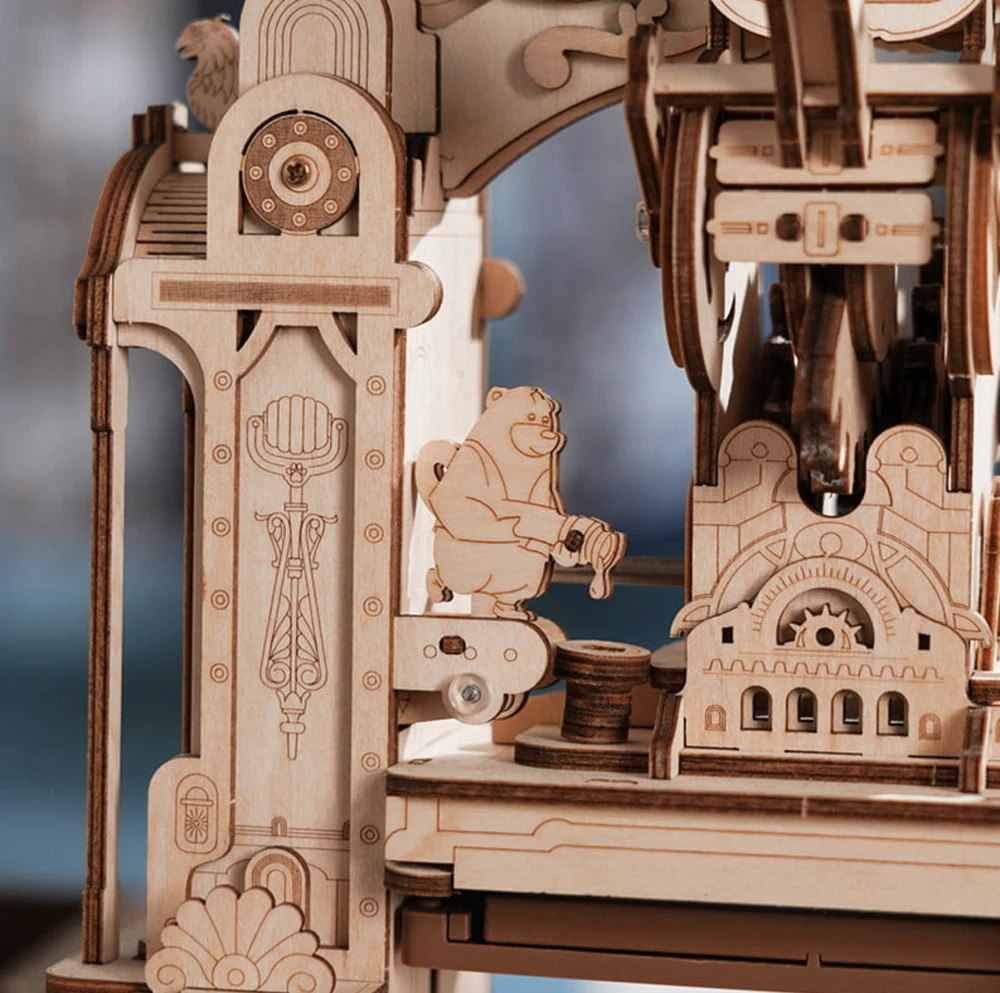 Robotime 3D medinis mechaninis konstruktorius Klasikinis spausdinimo presas