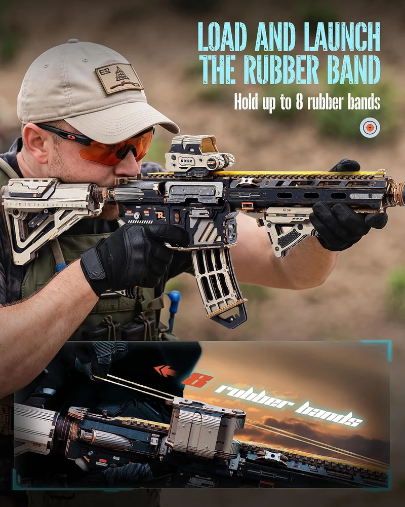 Robotime 3D medinis mechaninis konstruktorius M416 Carbine