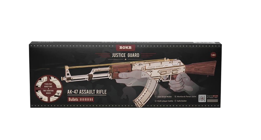 Robotime 3D medinis mechaninis konstruktorius GINKLAS AK-47
