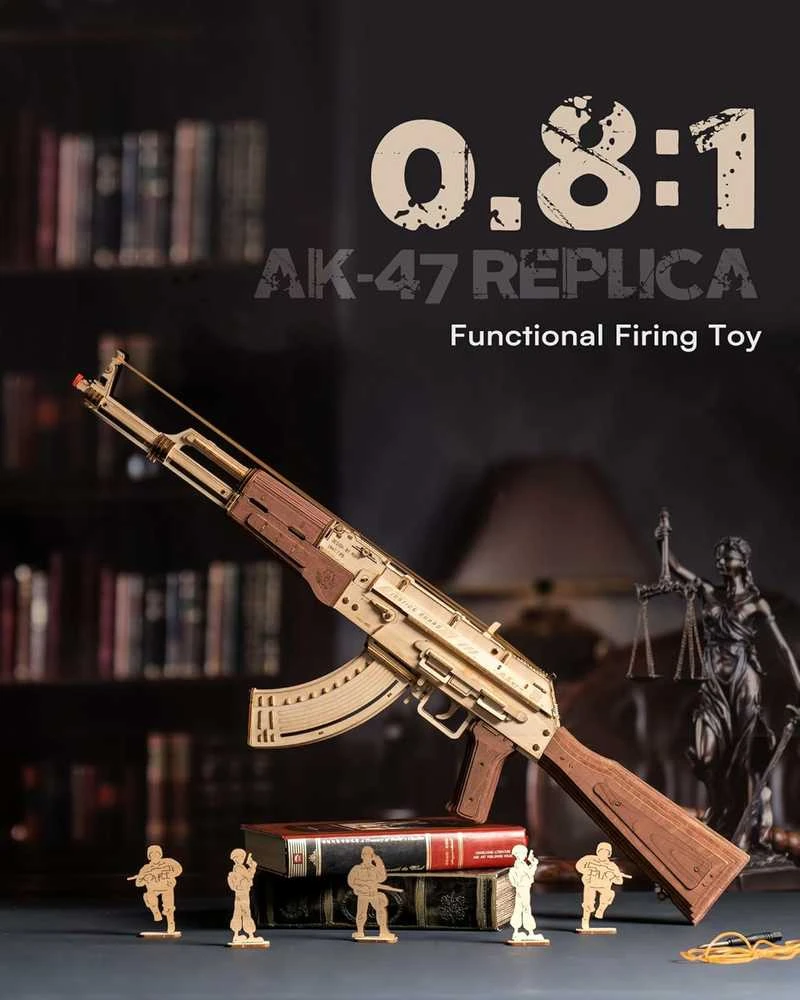 Robotime 3D medinis mechaninis konstruktorius GINKLAS AK-47