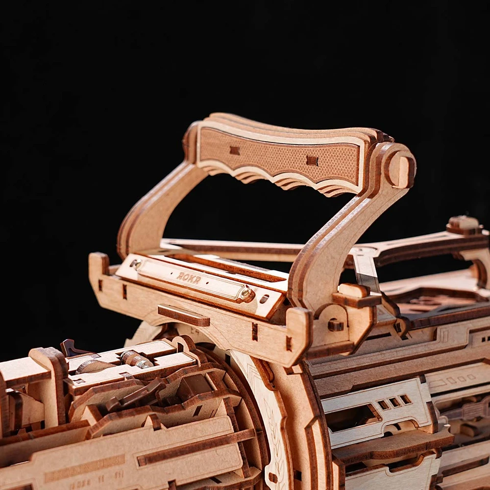 Robotime 3D medinis mechaninis konstruktorius Rotating-Barrel Machine Gun