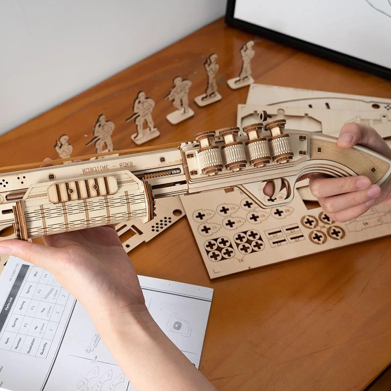 Robotime 3D medinis mechaninis konstruktorius TERMINATOR M870