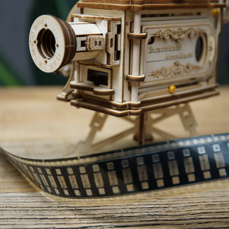 Robotime 3D medinis mechaninis konstruktorius KINO PROJEKTORIUS „Vitascope“