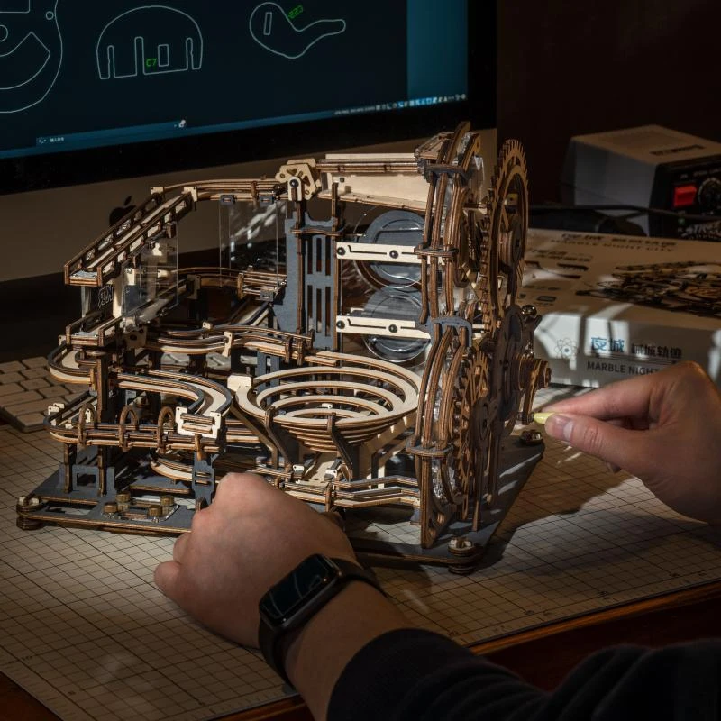 Robotime 3D medinis mechaninis konstruktorius Naktinis miestas