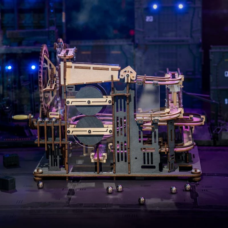 Robotime 3D medinis mechaninis konstruktorius Naktinis miestas