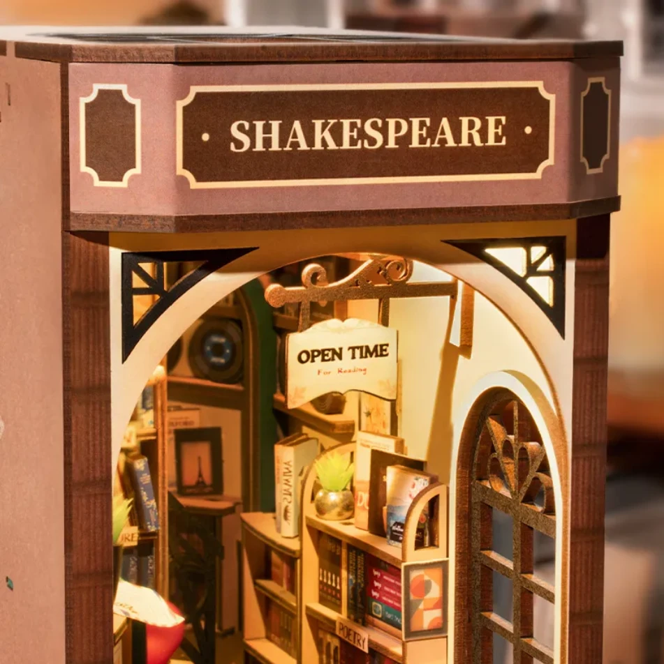 Robotime Mini namas 3D konstruktorius BOOKSTORE