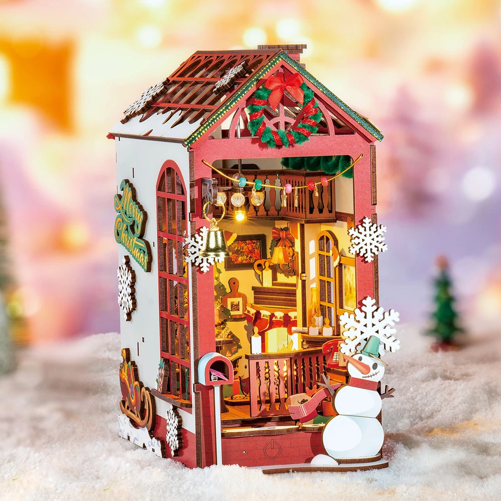 Robotime Mini namas 3D konstruktorius Christmas Indoor Scene